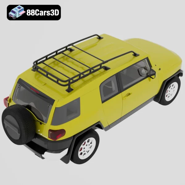Toyota FJ Cruiser with 2010-005 Toyota FJ Cruiser 2010 with HQ Interior 3D Model Iconic Off Road SUV
