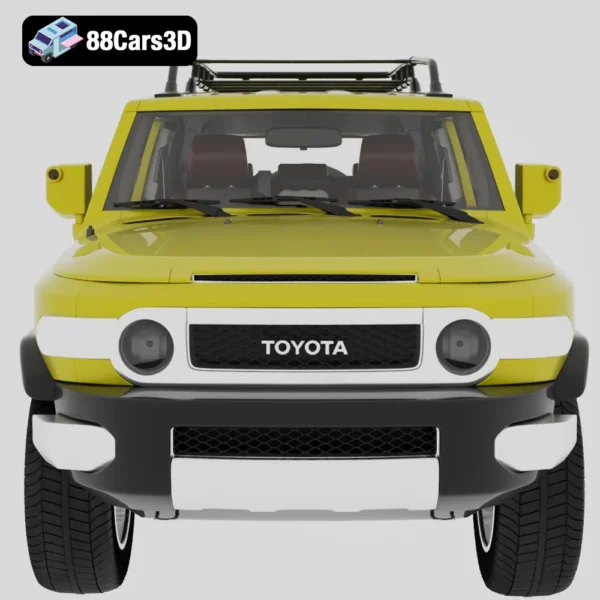 Toyota FJ Cruiser with 2010-007 Toyota FJ Cruiser 2010 with HQ Interior 3D Model Iconic Off Road SUV