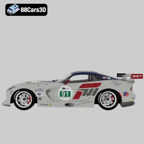 Viper GTS-R 3D Model High-Performance Race Car for Rendering