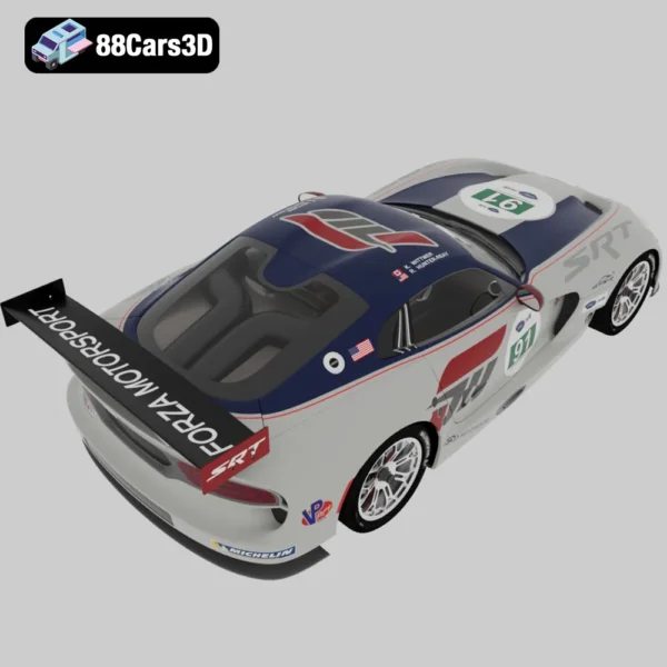 Viper GTS-R 3D Model High-Performance Race Car for Rendering