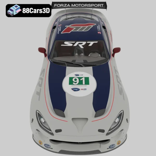Viper GTS-R 3D Model High-Performance Race Car for Rendering