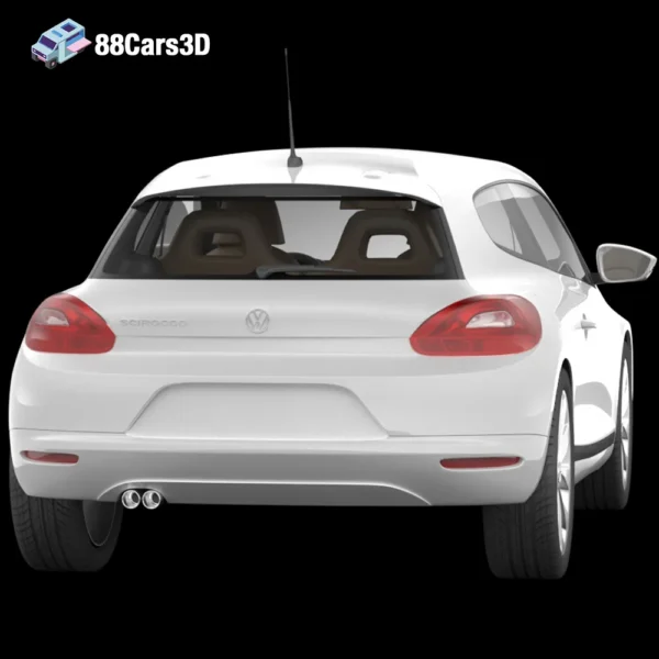 Volkswagen Scirocco 3D Model Sporty and Dynamic Hatchback  VR and Game Use