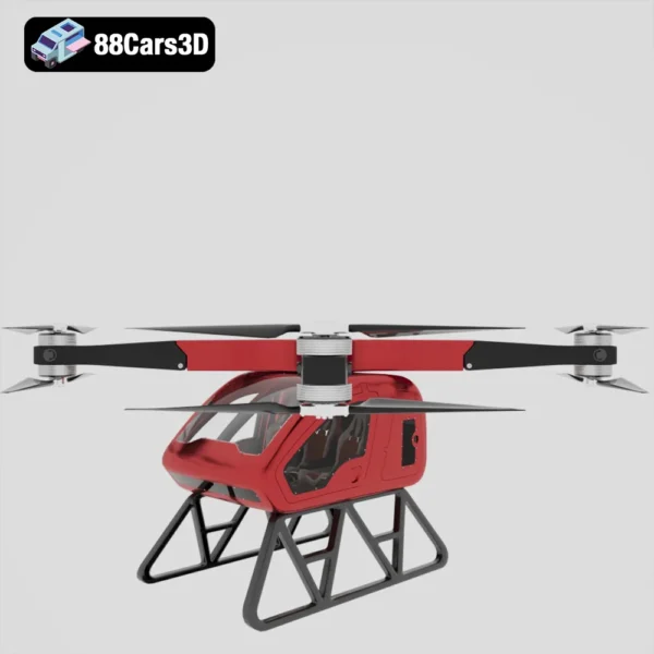 Workhorse Surefly Air Taxi 3D Model  Electric VTOL Aircraft