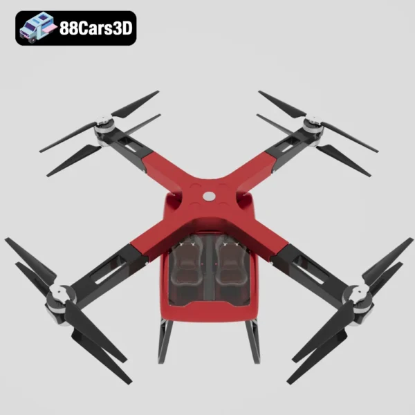 Workhorse Surefly Air taxi-004 Workhorse Surefly Air Taxi 3D Model Electric VTOL Aircraft