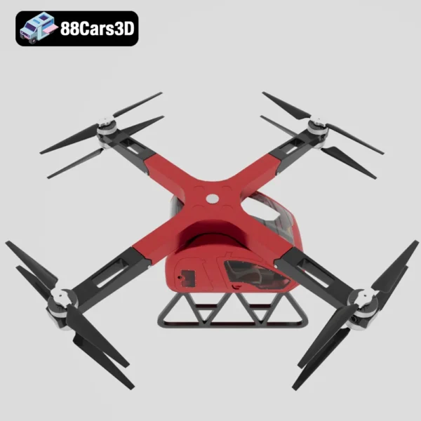 Workhorse Surefly Air taxi-005 Workhorse Surefly Air Taxi 3D Model Electric VTOL Aircraft