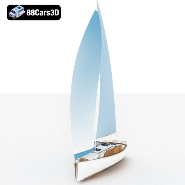 Yacht 3D Model Luxury Motor Yacht for Rendering