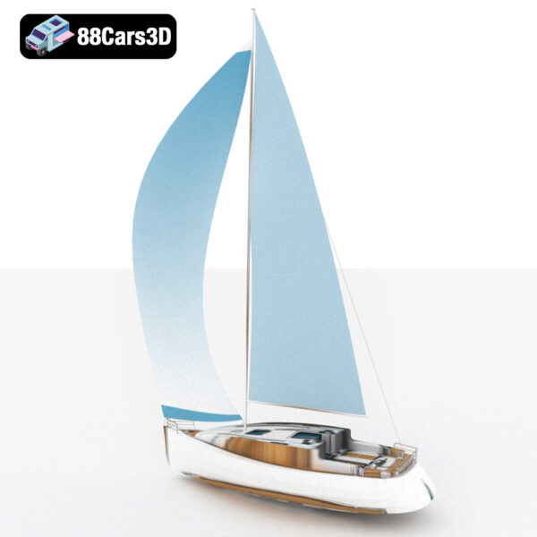 Yacht-003 Yacht 3D Model Luxury Motor Yacht for Rendering