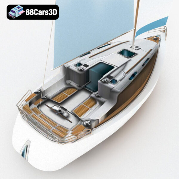 Yacht-005 Yacht 3D Model Luxury Motor Yacht for Rendering