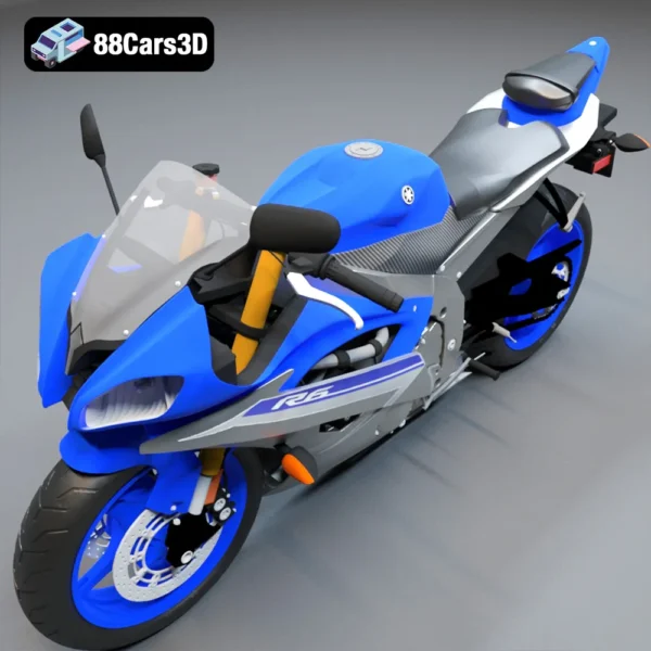 Yamaha YFZ R6 2015-004 Yamaha YFZ R6 2015 3D Model Sport Motorcycle Game Use