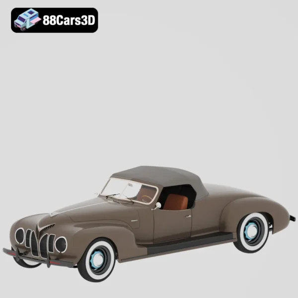 ZIS 101 3D Model Classic Soviet Luxury Sedan for Rendering