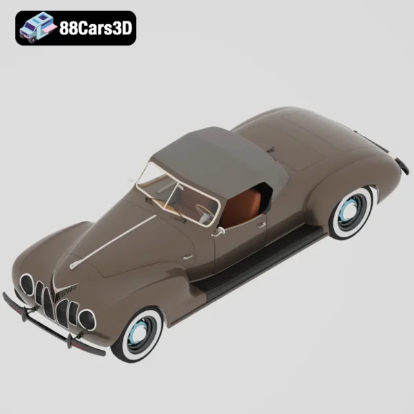 ZIS 101 3D Model Classic Soviet Luxury Sedan for Rendering
