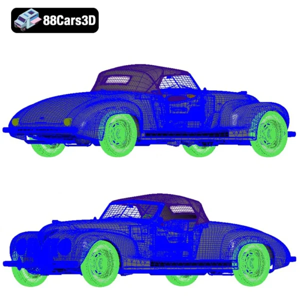 ZIS 101 3D Model Classic Soviet Luxury Sedan for Rendering