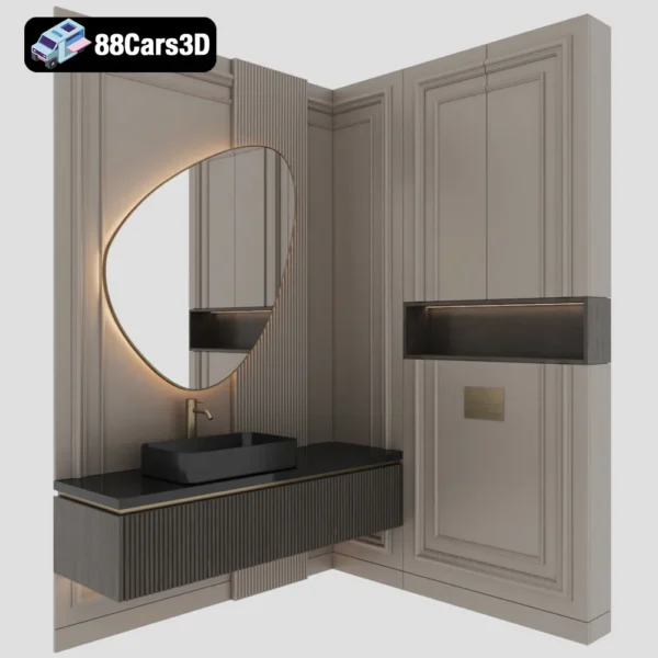 bathroom_furniture_set_22-003 Bathroom Furniture Set 22 3D Model Stylish Bathroom Accessories for Rendering