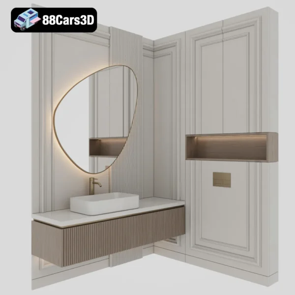 bathroom_furniture_set_22-004 Bathroom Furniture Set 22 3D Model Stylish Bathroom Accessories for Rendering