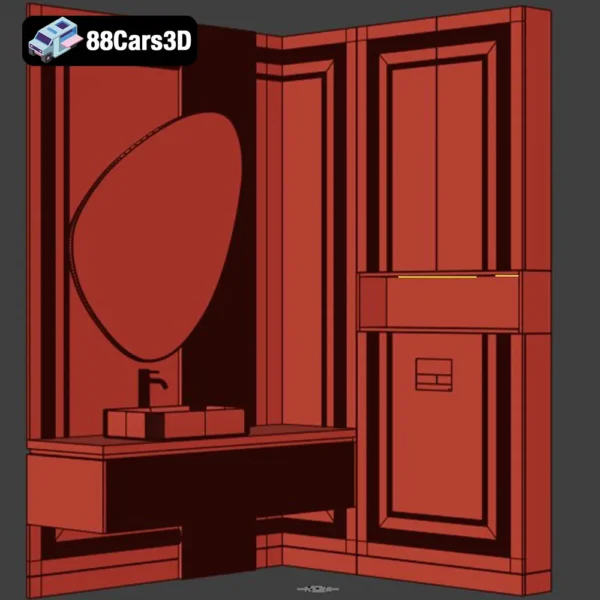 bathroom_furniture_set_22-005 Bathroom Furniture Set 22 3D Model Stylish Bathroom Accessories for Rendering