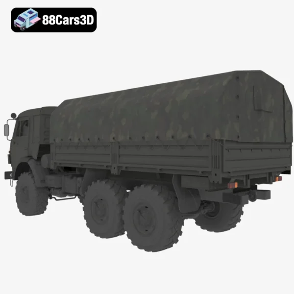 kamaz_5350-003 Kamaz 5350 3D Model Military Off Road Truck for Rendering