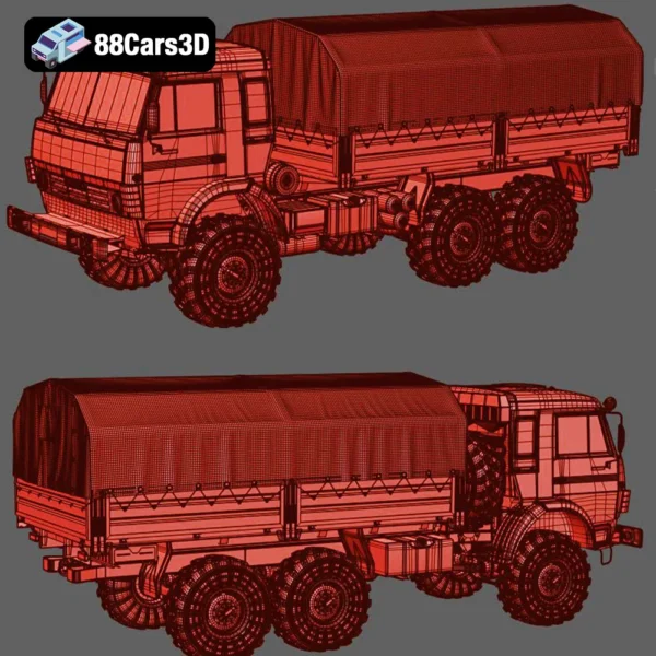 kamaz_5350-006 Kamaz 5350 3D Model Military Off Road Truck for Rendering