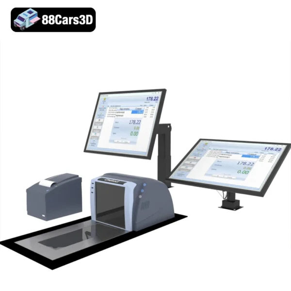 Supermarket Equipment 3D Model Shelving Carts & Display Units for Rendering