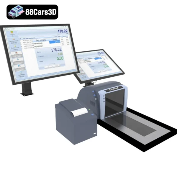 Supermarket Equipment 3D Model Shelving Carts & Display Units for Rendering