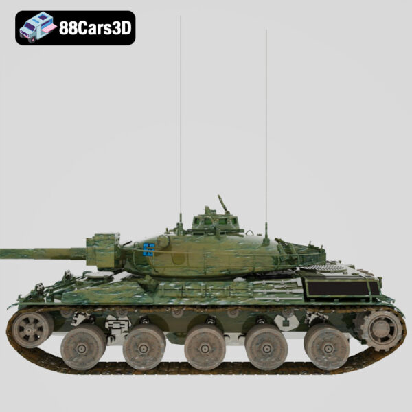 AMX 30 Main Battle Tank 3D Model Cold War French Armor