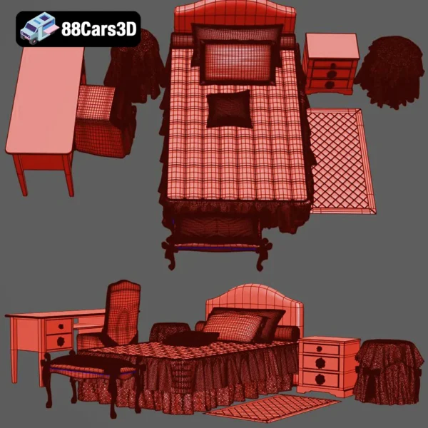 мебель Halley-007 Halley 3D Model Unique Design Object for Rendering