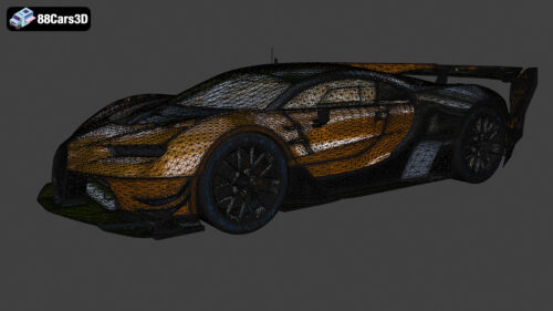 2 Bugatti Vision Gran Turismo Concept 3d Model Wireframe Bugatti Vision Gran Turismo Concept 3D Model