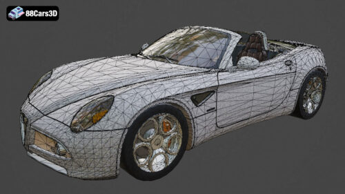 Alfa Romeo 8C Spider 3D Model