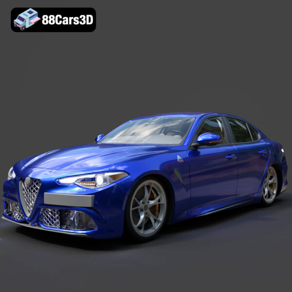 Alfa Romeo Giulia Quadrifoglio 2017 3D Model