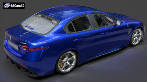 Alfa Romeo Giulia Quadrifoglio 2017 3D Model