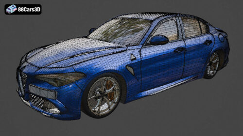 Alfa Romeo Giulia Quadrifoglio 2017 3D Model