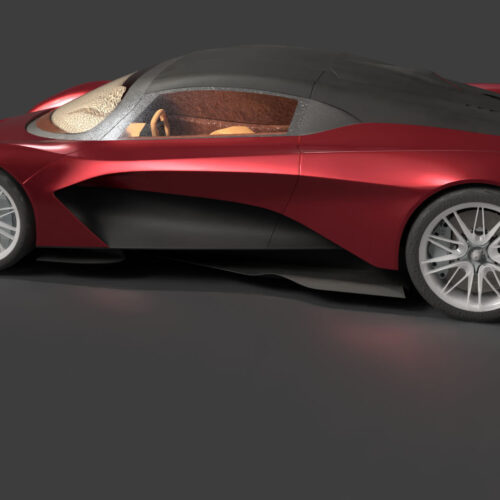 Aston Martin Valhalla 2020 3D Model 1 Wierframe