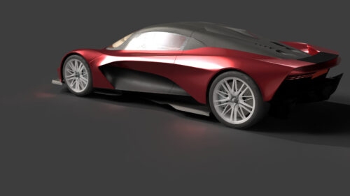 Aston Martin Valhalla 2020 3D Model 1 Wierframe