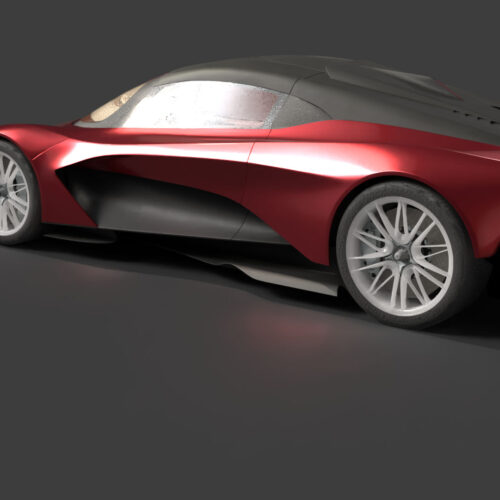 Aston Martin Valhalla 2020 3D Model 1 Wierframe
