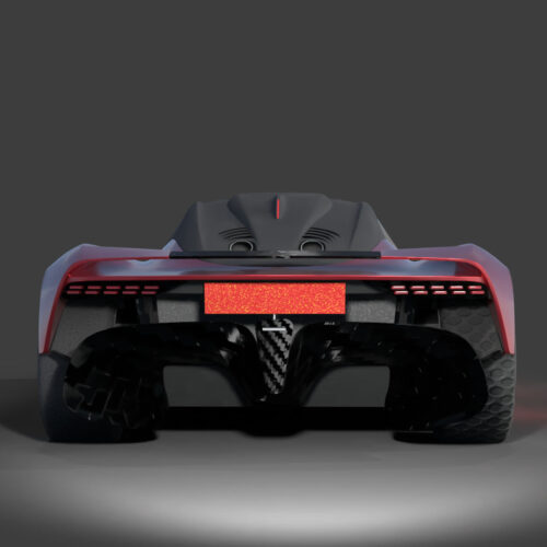 Aston Martin Valhalla 2020 3D Model 1 Wierframe