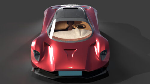 Aston Martin Valhalla 2020 3D Model 1 Wierframe