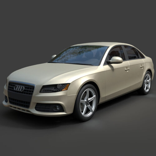 Audi A4 B8 (2008)-001 Audi A4 B8 2008 3D Model