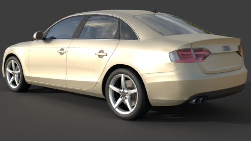 Audi A4 B8 (2008)-004 Audi A4 B8 2008 3D Model