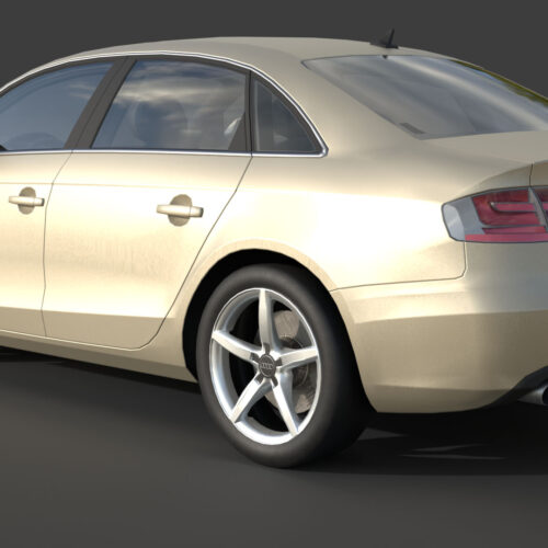 Audi A4 B8 (2008)-004 Audi A4 B8 2008 3D Model