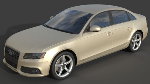 Audi A4 B8 (2008)-007 Audi A4 B8 2008 3D Model