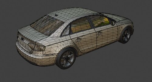 Audi A4 B8 (2008)-009 Audi A4 B8 2008 3D Model