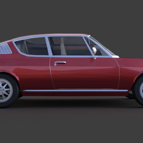 Audi 100 Coupé S 1974 3D Model