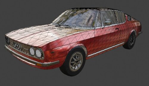 Audi 100 Coupé S 1974 3D Model
