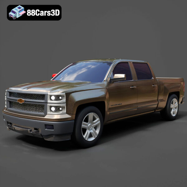Chevrolet Silverado Crew Cab 2014 3D Model