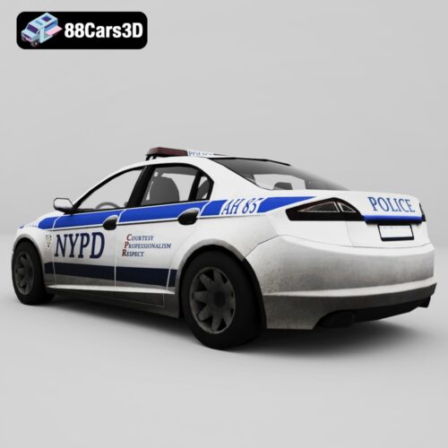 Ford Mondeo New York Police 3D Model