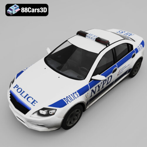 Ford Mondeo New York Police 3D Model