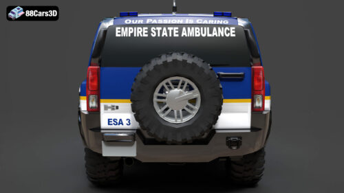 Hummer H3 Ambulance 3D Model