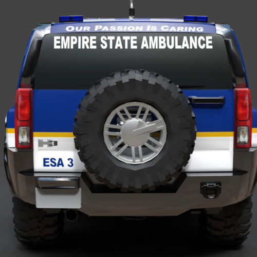 Hummer H3 Ambulance 3D Model