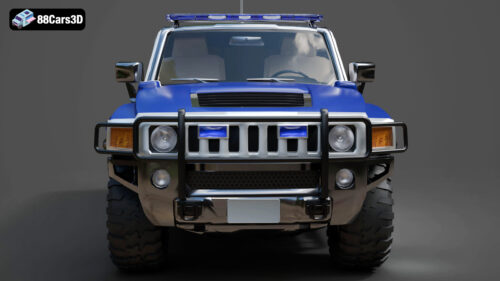 Hummer H3 Ambulance 3D Model