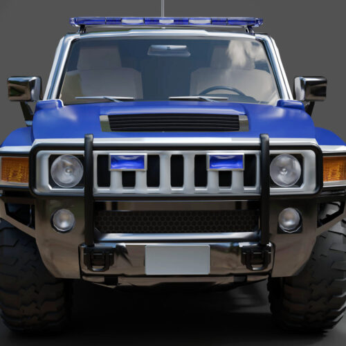 Hummer H3 Ambulance 3D Model