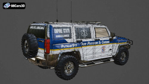 Hummer H3 Ambulance 3D Model